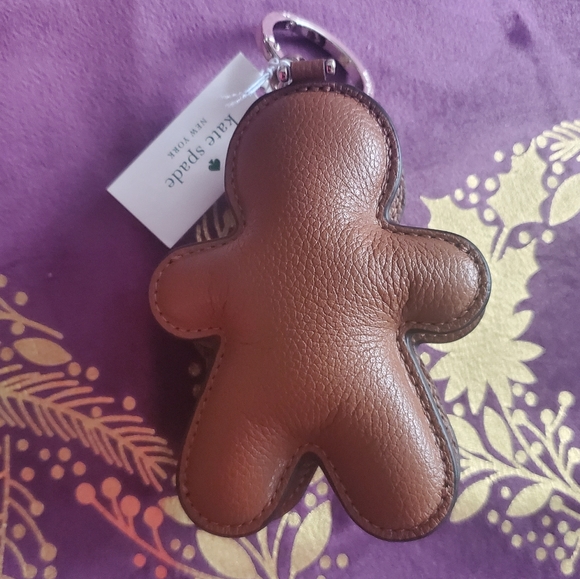 Kate Spade Pillow/ Puffy Gingerbread Man Keychain/Charm Christmas - Picture 6 of 8